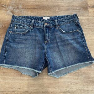 DEAR JOHN Women's 27" Madison Blue Jean Denim Mid-Rise Cut-Off Casual Shorts